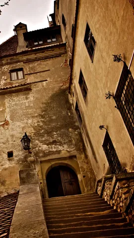 Entrance of Bran Castle in Bran, Brașov, Romania