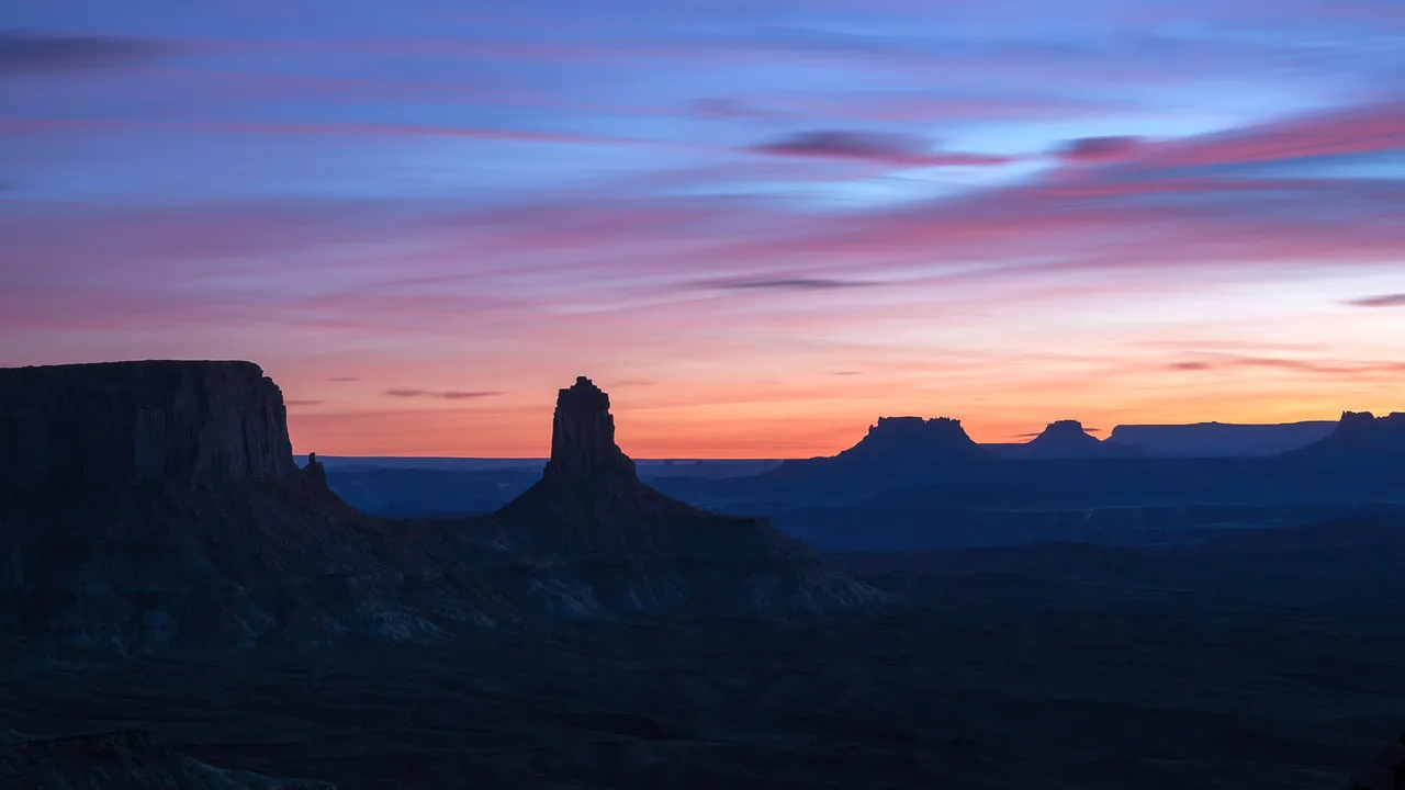 Sunset in Canyonlands National Park, Moab, Utah, United States