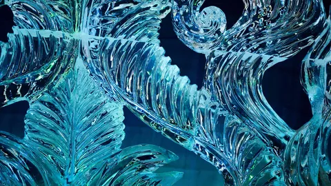 冰雪节上的冰雕艺术作品，加拿大渥太华