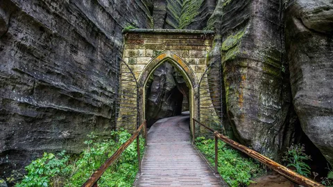 The Gothic Gate in the Adr&scaron;pach-Teplice Rocks, Czechia