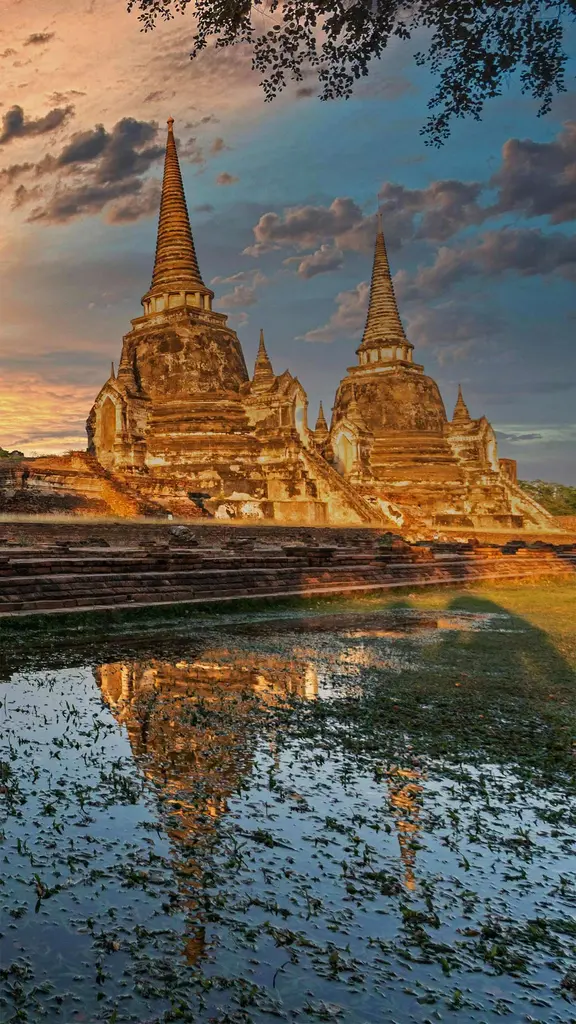 大城历史公园中的帕喜善佩寺，泰国大城府