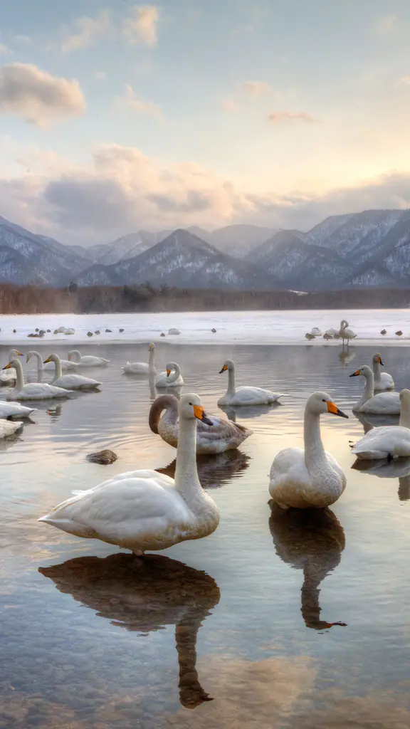 A feathered symphony in white