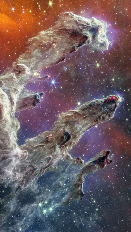 The Pillars of Creation viewed by the James Webb Space Telescope