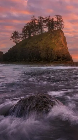 奥林匹克海岸国家海洋保护区的海岸线，美国华盛顿州