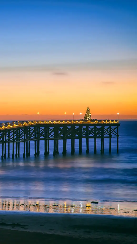 Navidad reflejada en las olas