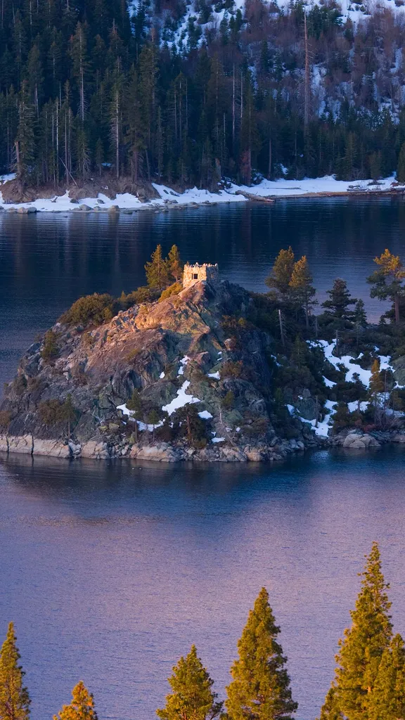 Emerald Bay and Fannette Island, Lake Tahoe, California, United States