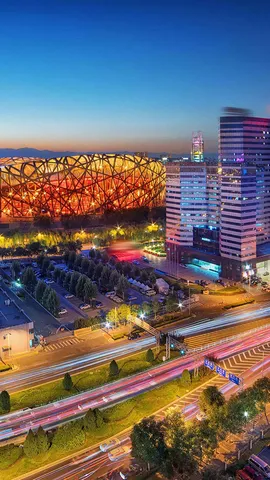 亚运村夜景，北京