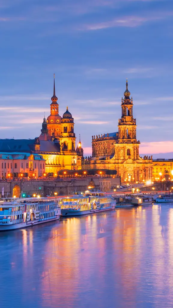 Elbe river in Dresden, Germany