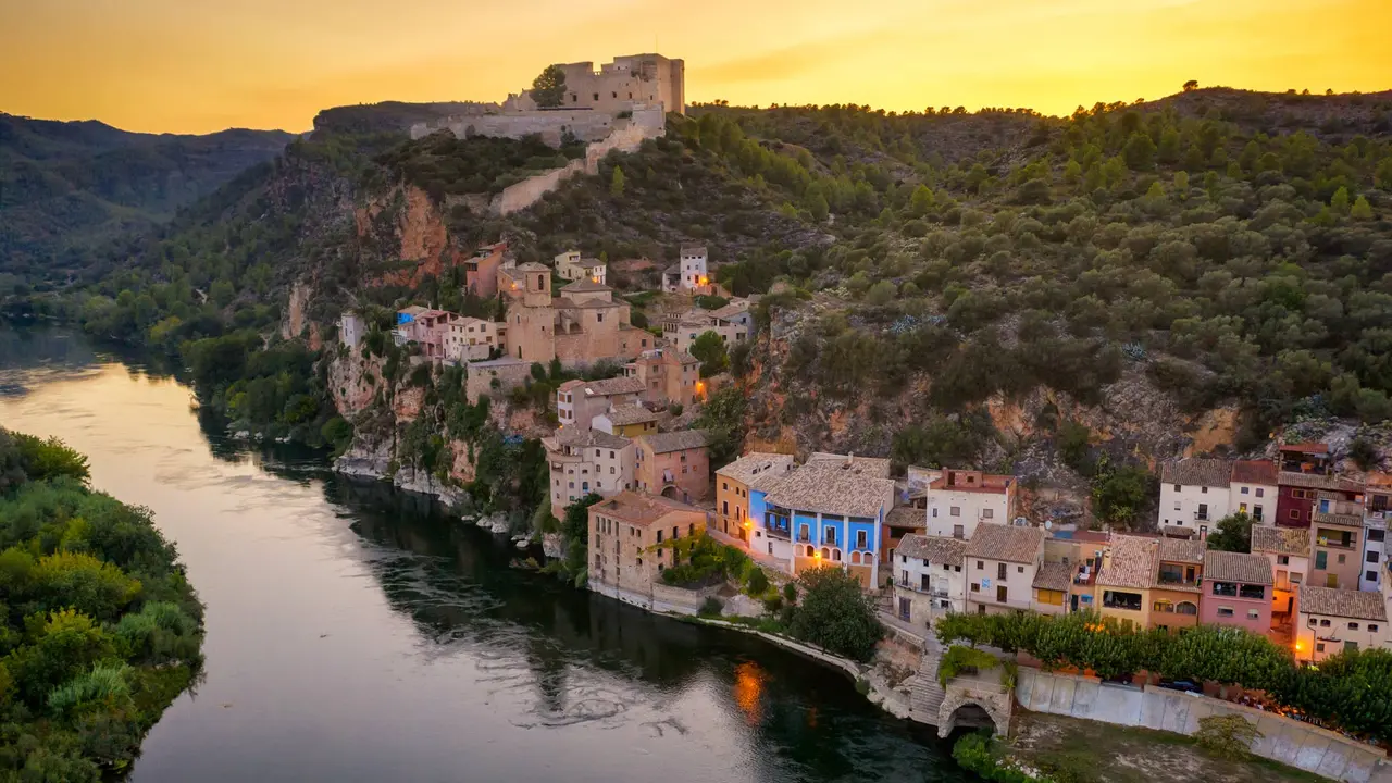 Miravet on the Ebro river, Tarragona, Catalonia, Spain