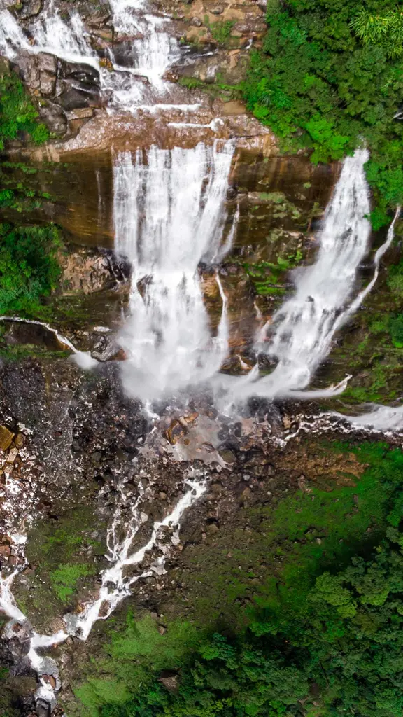 梅加拉亚邦的七姐妹瀑布，印度