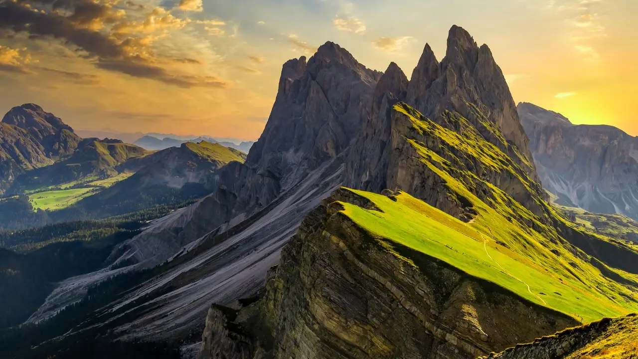 Seceda, a peak in the Dolomites, South Tyrol, Italy