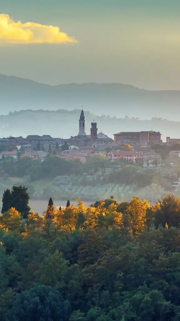 Town of Pienza in Tuscany, Italy