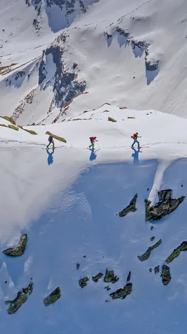 在高地陶恩山脉的滑雪旅行，奥地利巴德加斯坦