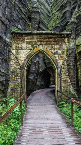 The Gothic Gate in the Adr&scaron;pach-Teplice Rocks, Czechia